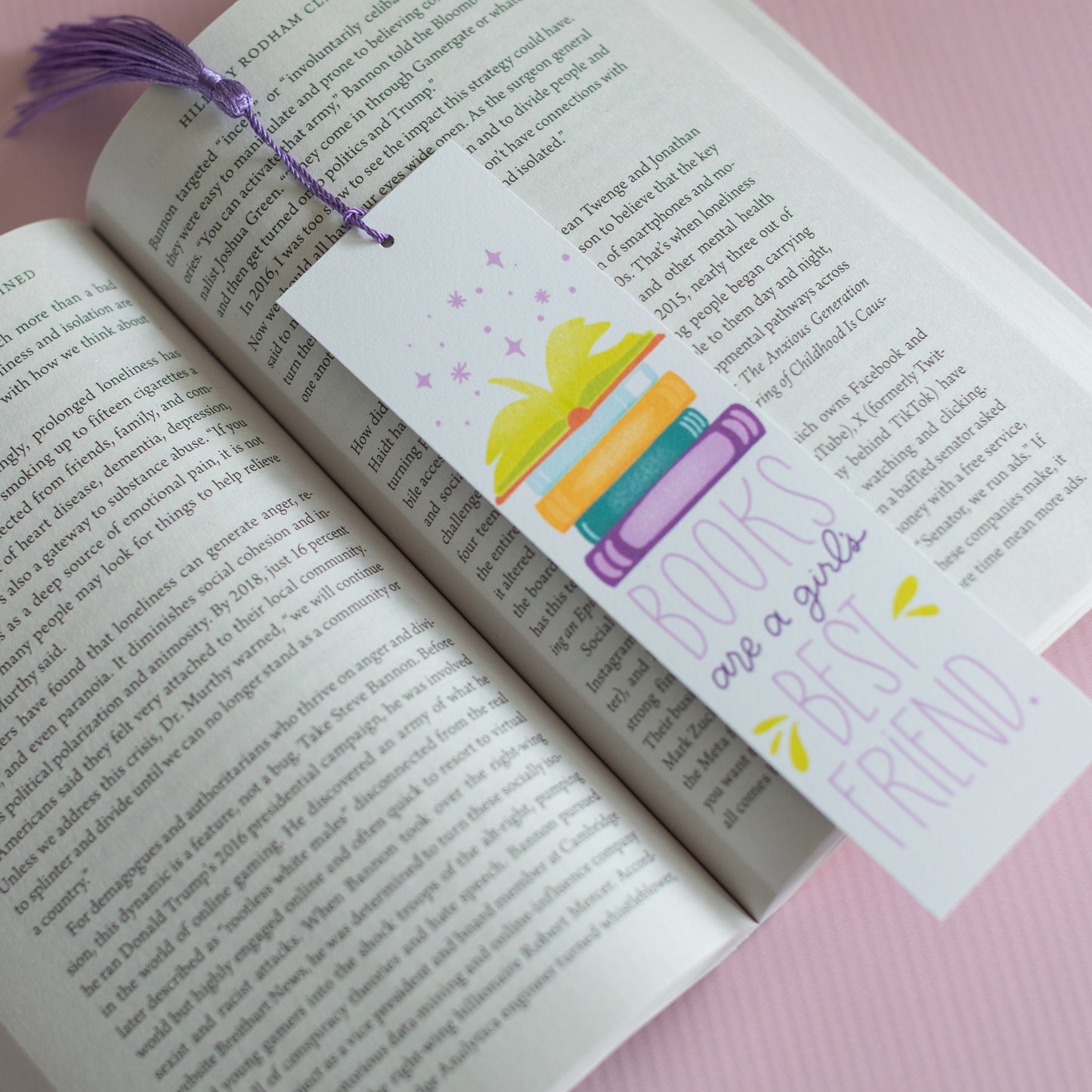 Books Girl's Best Friend - Cute Bookmark