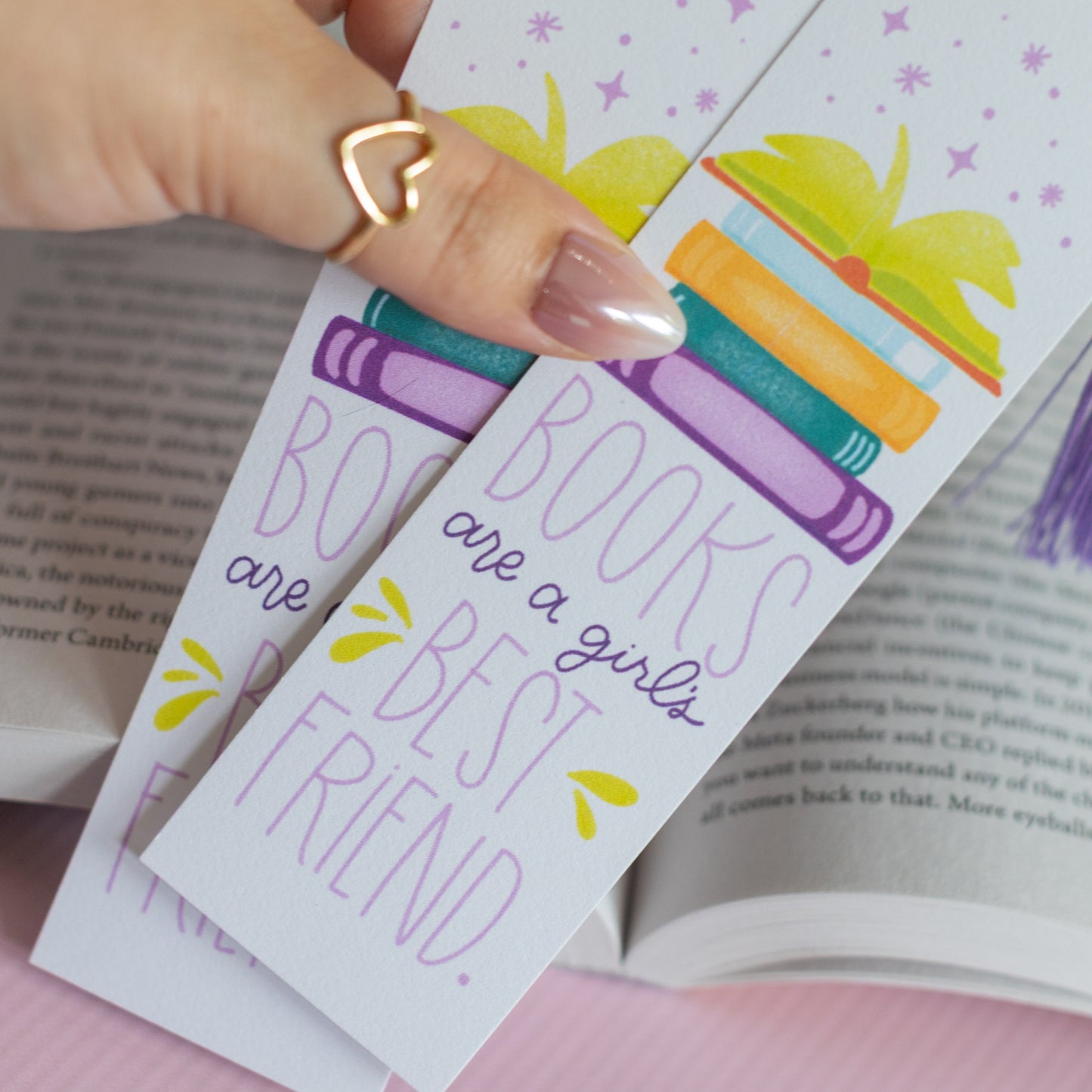 Books Girl's Best Friend - Cute Bookmark