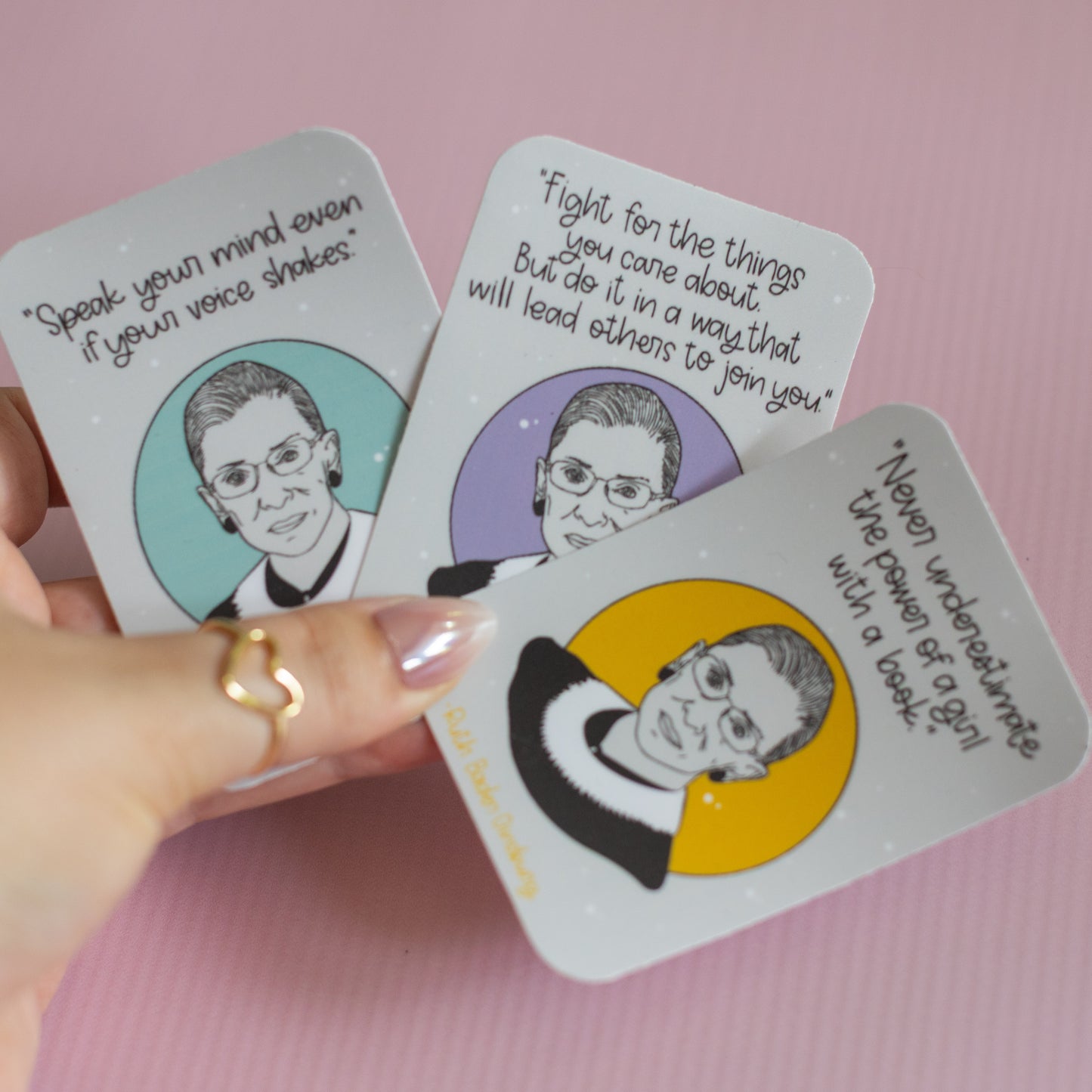 Ruth Bader Ginsburg Quote Sticker Set Vinyl Waterproof