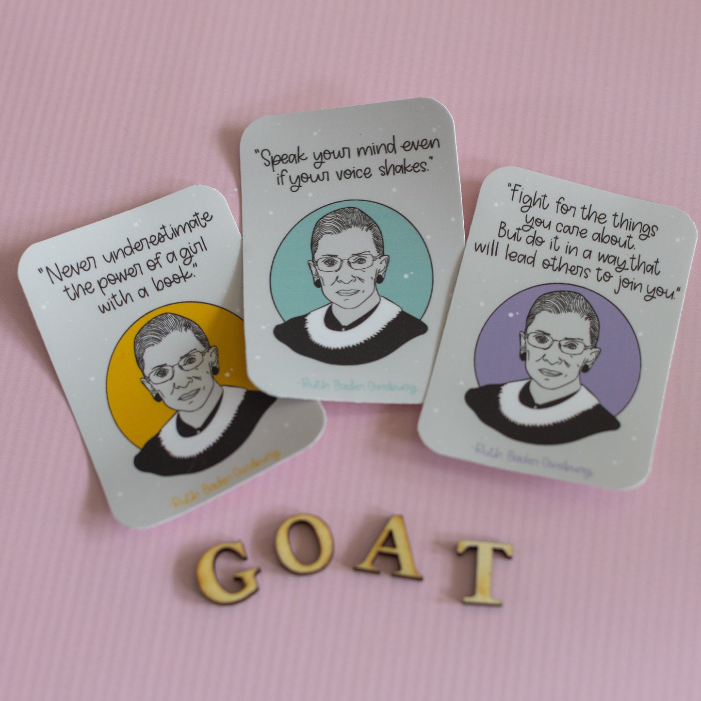 Ruth Bader Ginsburg Quote Sticker Set Vinyl Waterproof