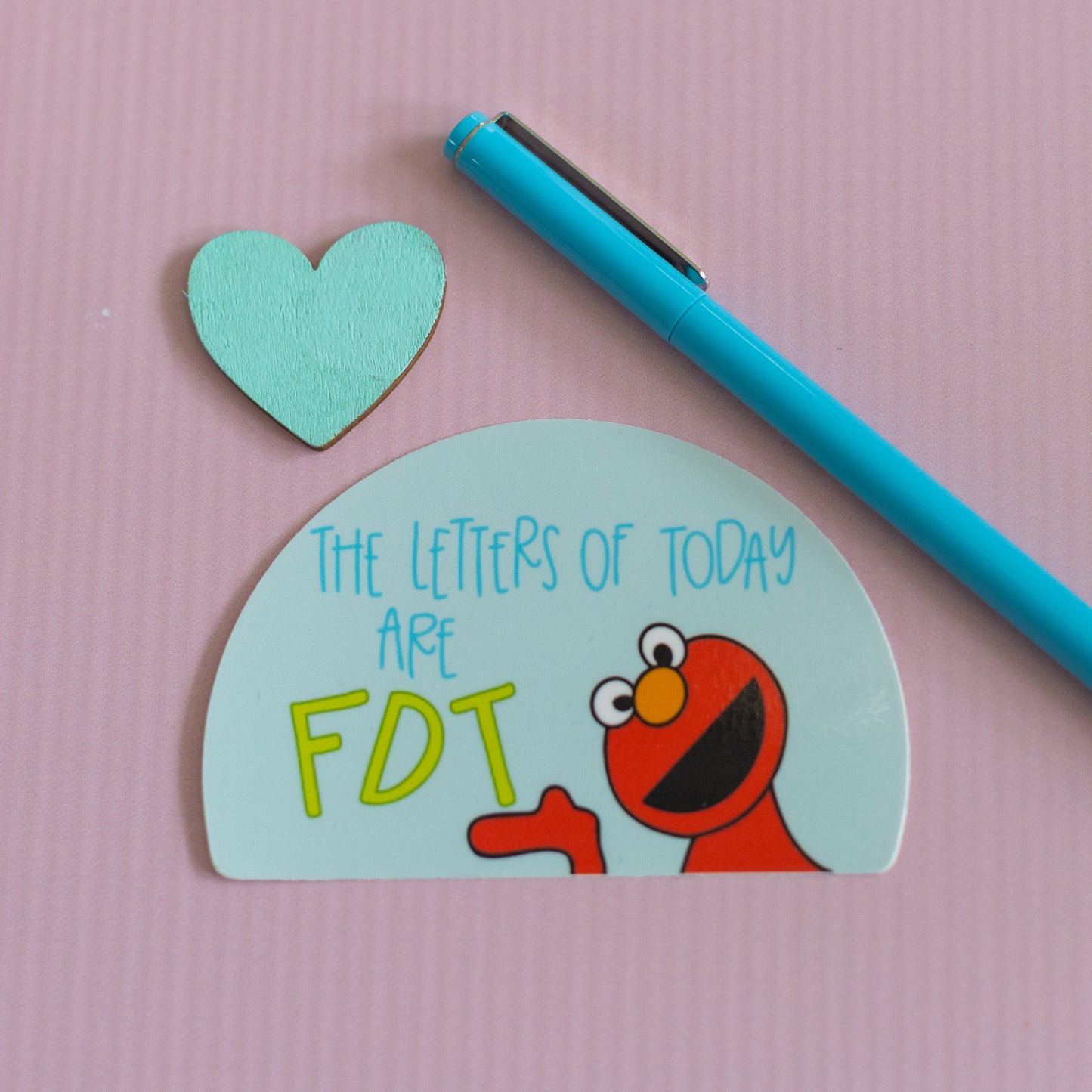 FDT Red Funny Glossy Waterproof Sticker