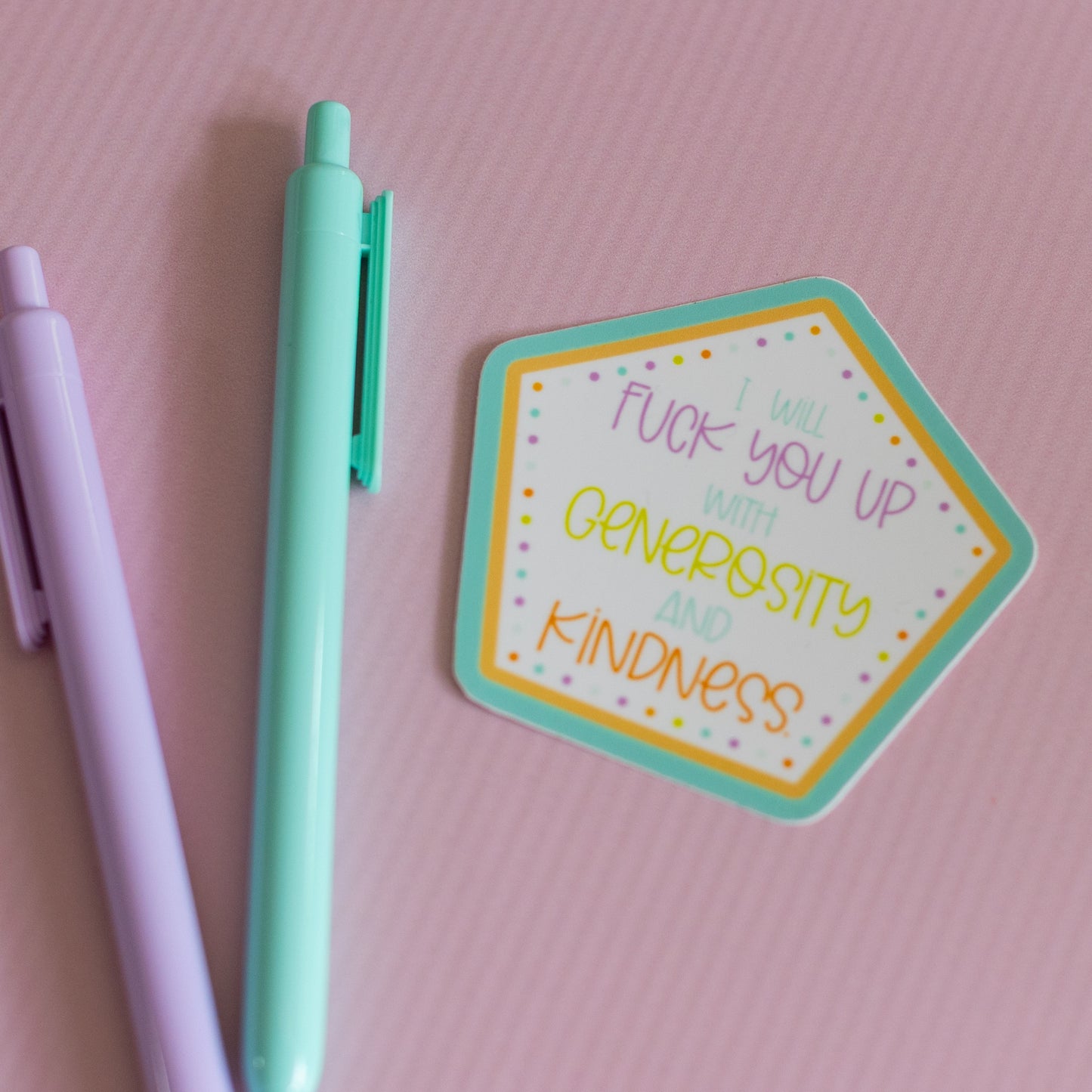 Generosity Kindness Glossy Waterproof Sticker