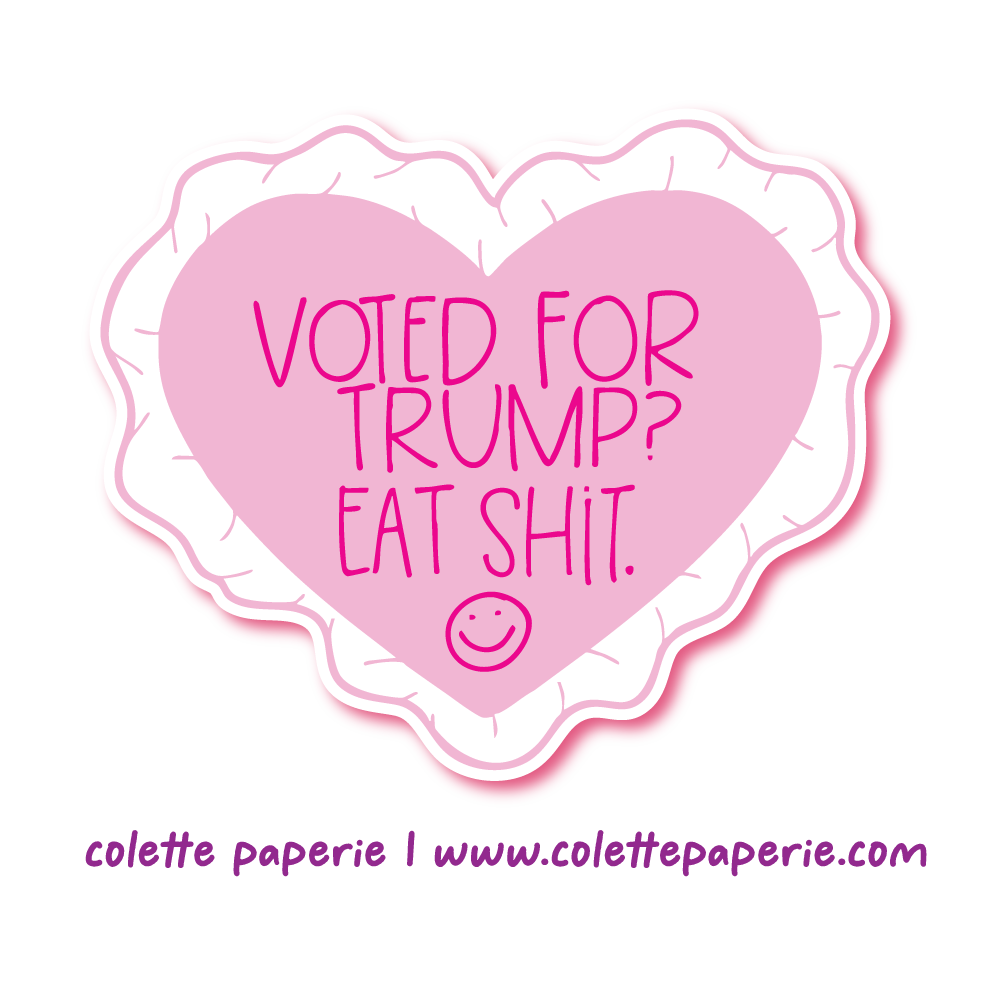 Voted for Trump Funny Vinyl Waterproof Sticker