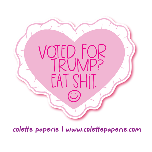 Voted for Trump Funny Vinyl Waterproof Sticker
