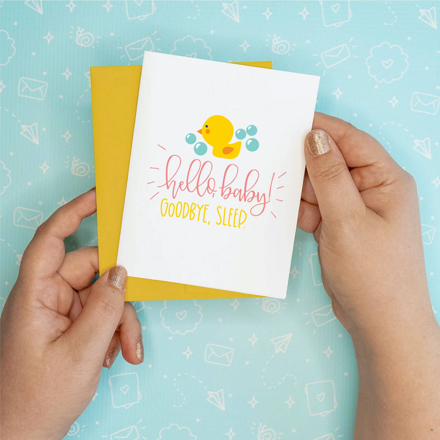 Hello Baby, Goodbye Sleep Greeting Card