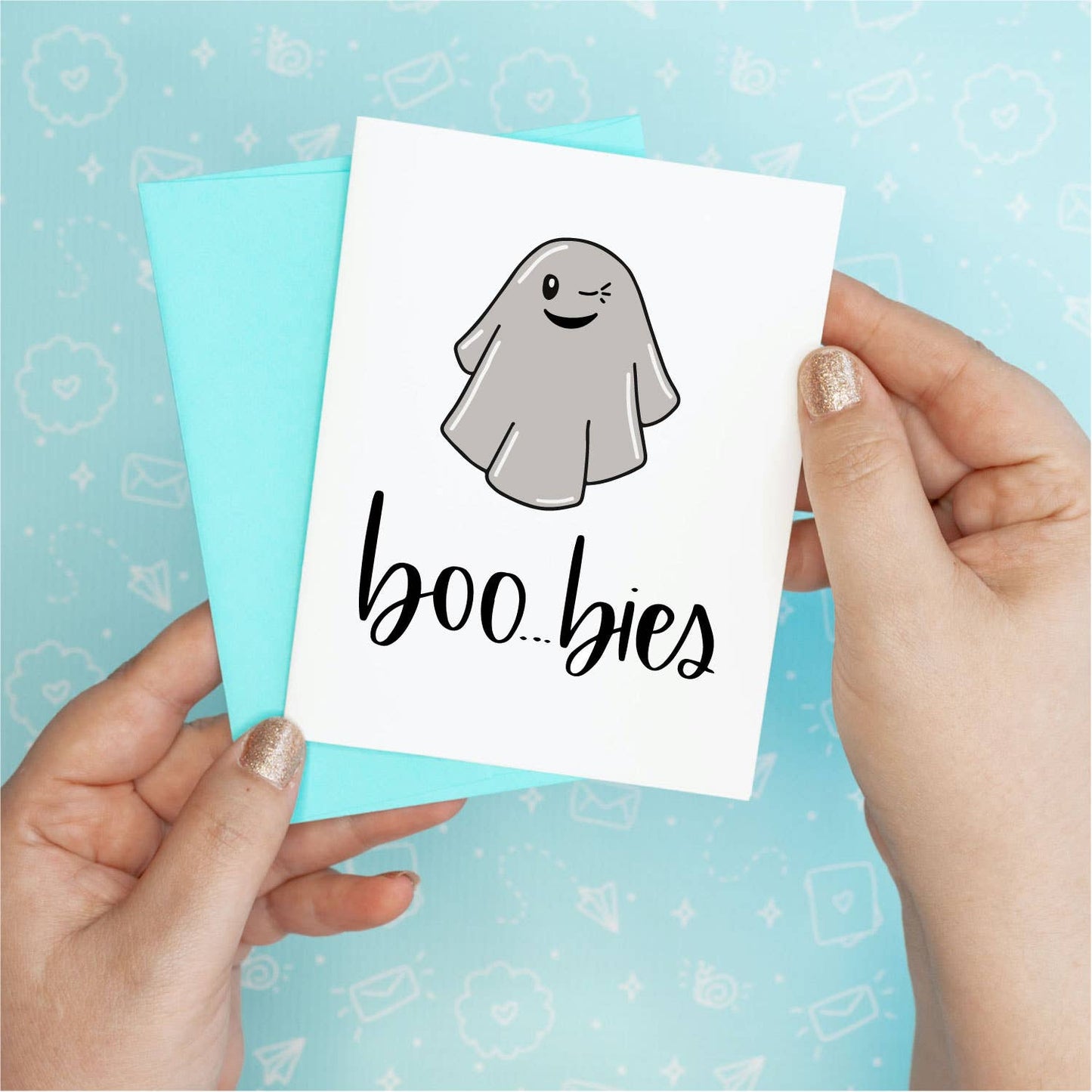 Halloween Fall Boobies Greeting Card