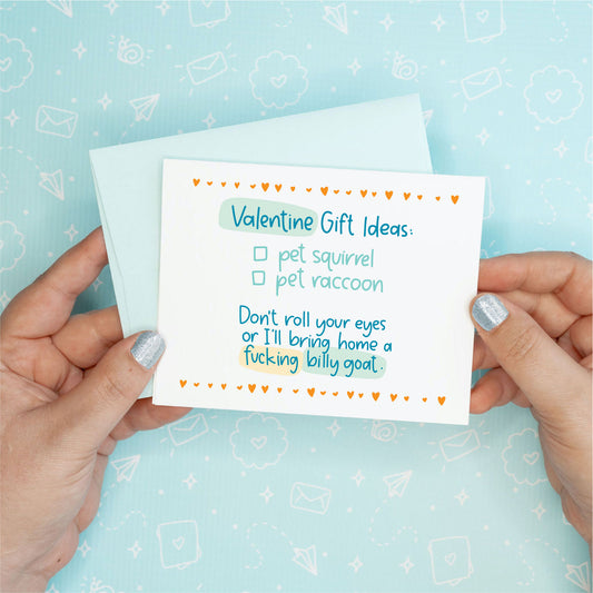 Valentine's Day - Billy Goat Funny Greeting Card Colette Paperie Valentine's Day Card stationery funny humorous cincinnati