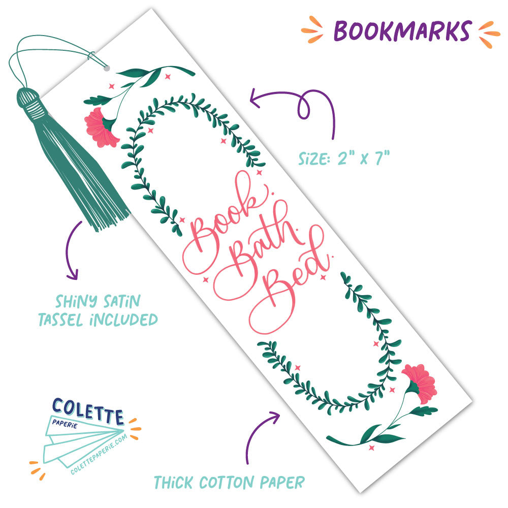 Book Bath Bed - Cute Bookmark