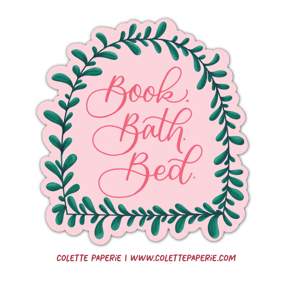 Book Bath Bed Funny Vinyl Waterproof Sticker