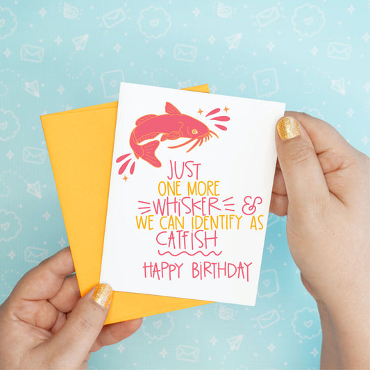 Catfish Chin Hair Funny Birthday Card