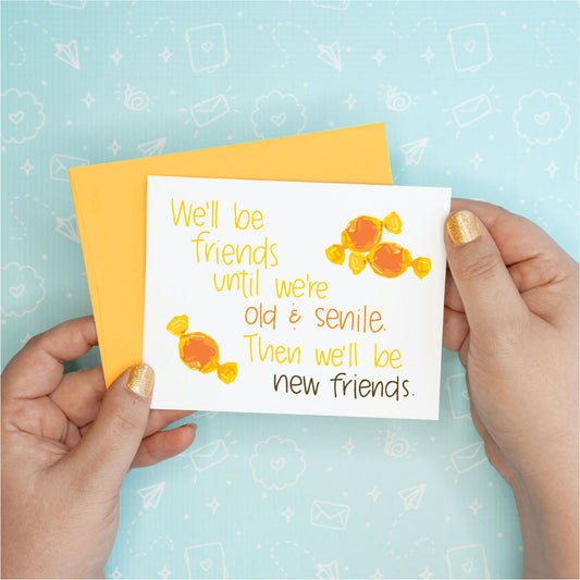 Old and Senile Greeting Card