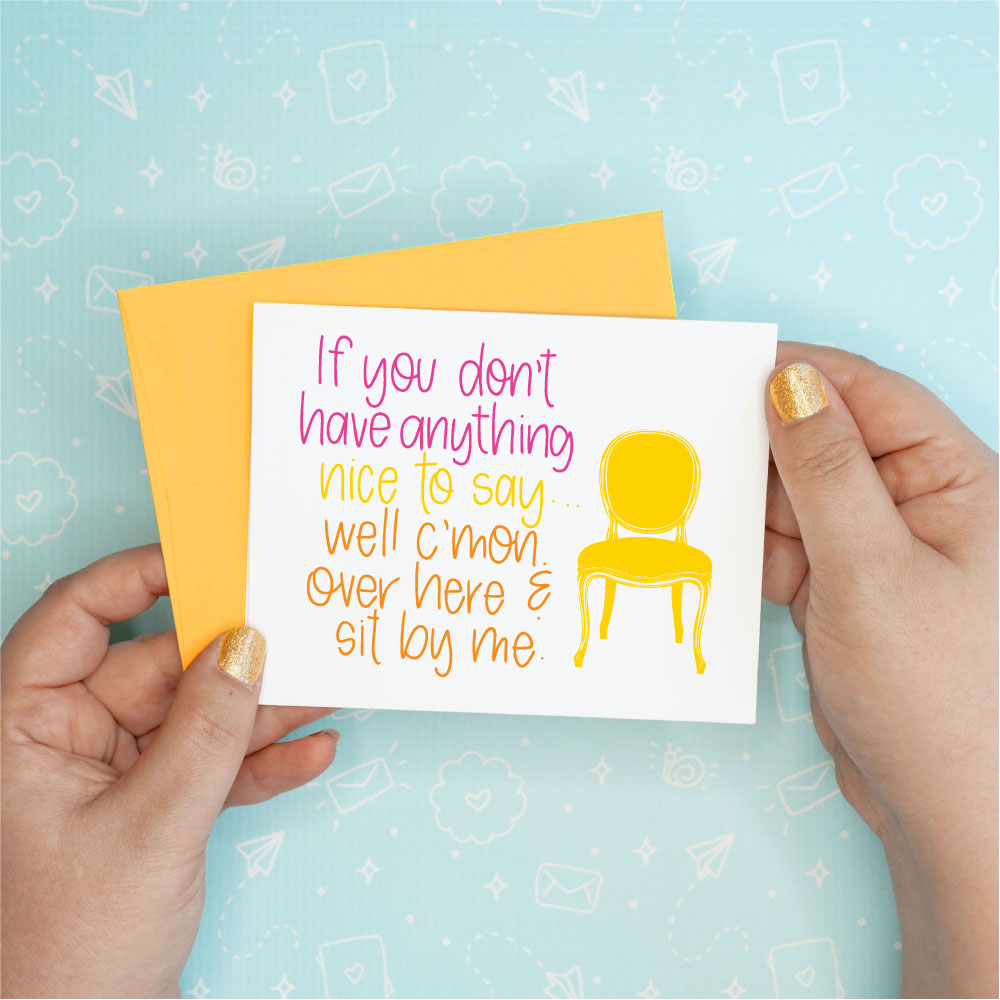 Sit By Me Greeting Card