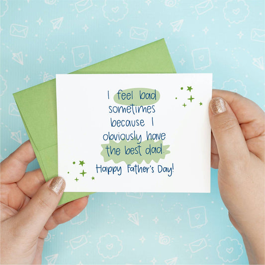 Father's Day Card - Feel Bad Sometimes Colette Paperie Father's Day Card stationery funny humorous cincinnati paper goods stickers snarky novelty cheeky witty sarcastic lighthearted silly hand lettered