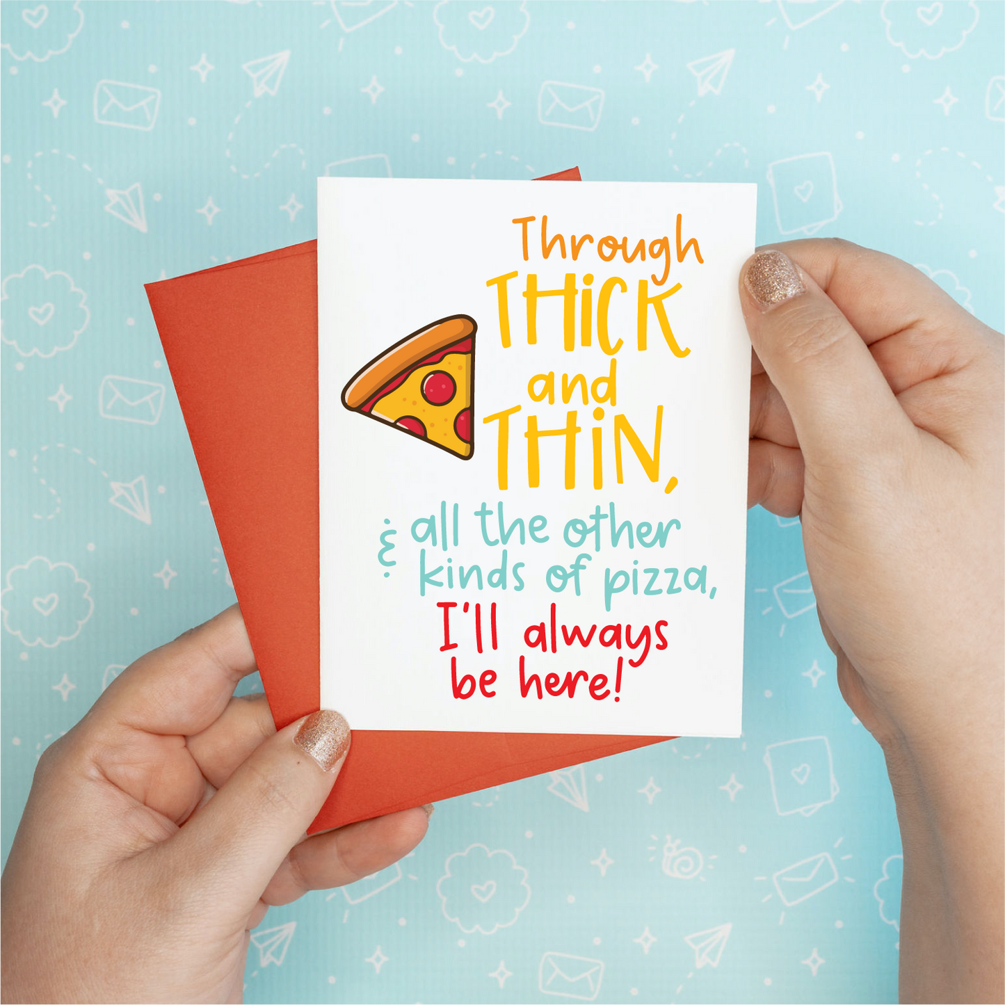 Thick and Thin Greeting Card