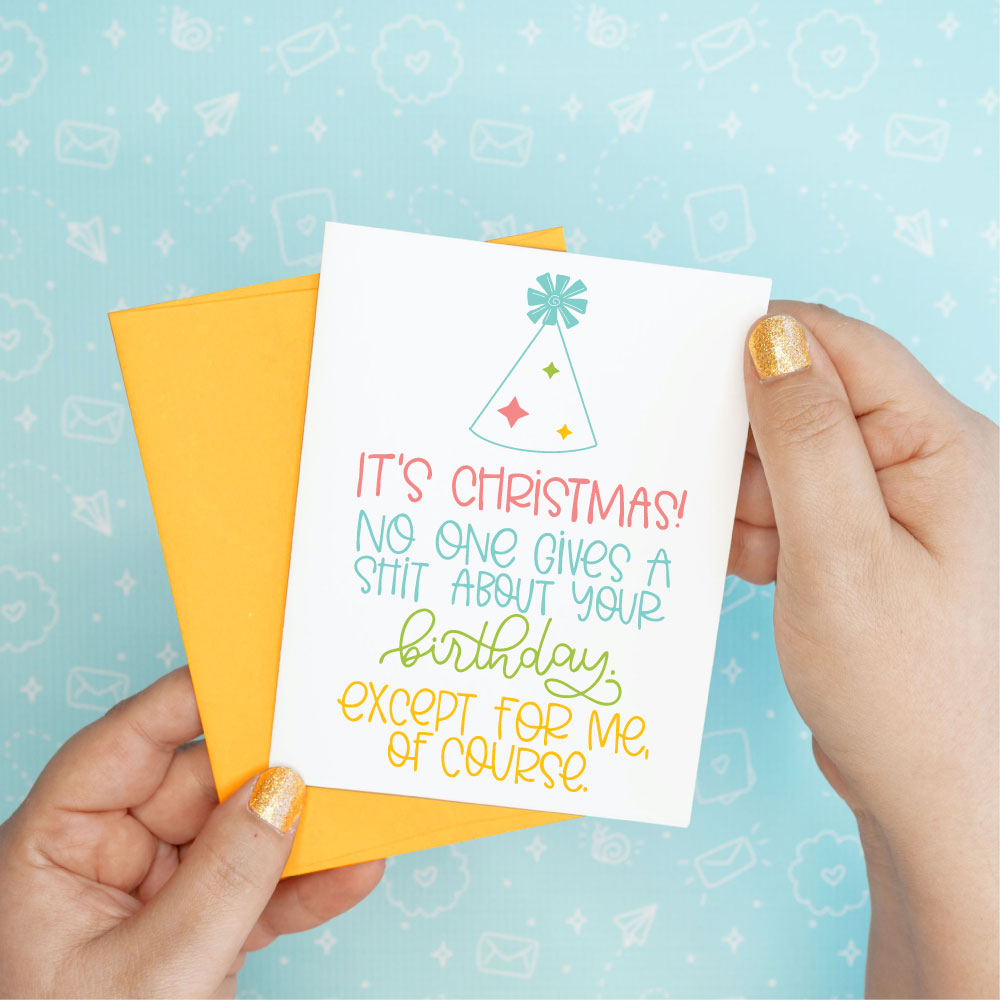 Holiday Christmas - December Birthday Funny Greeting Card Colette Paperie Christmas Card stationery funny humorous cincinnati
