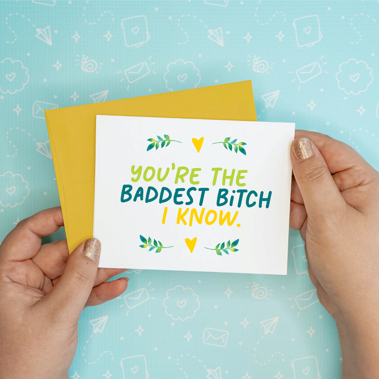 Baddest Bitch Greeting Card