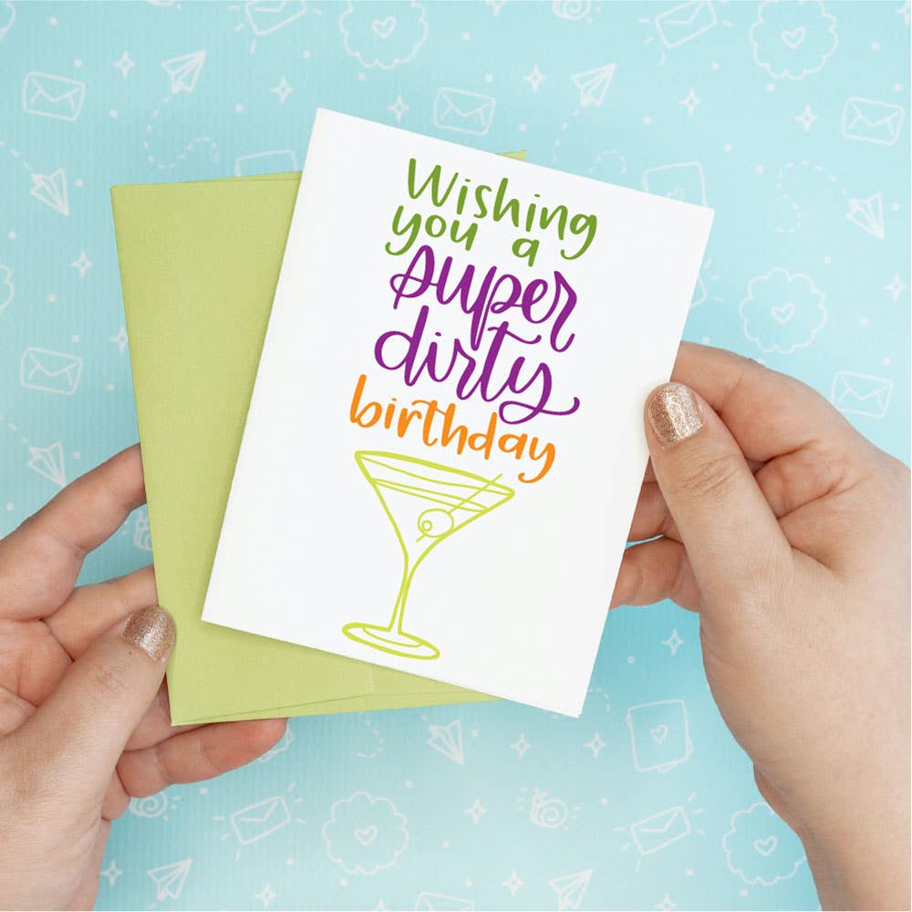 Dirty Martini Birthday Greeting Card