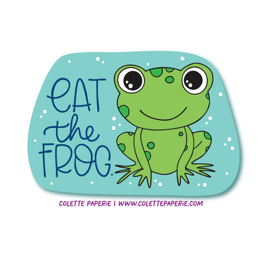 Eat the Frog ADHD Glossy Waterproof Sticker PREORDER