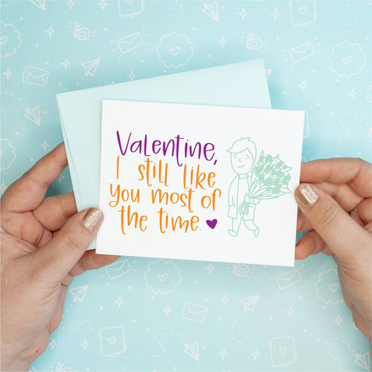 Valentine's Day - Most of the Time Funny Greeting Card Colette Paperie Valentine's Day Card stationery funny humorous cincinnati