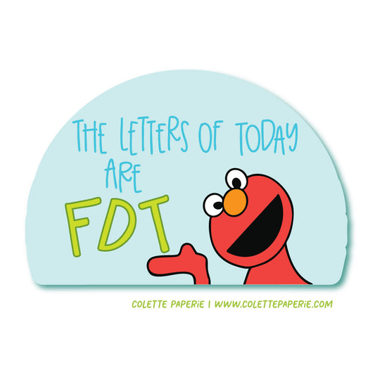 FDT Elmo Funny Glossy Waterproof Sticker