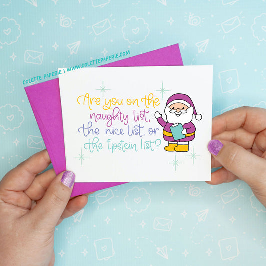 Christmas Holiday Epstein List Funny Card