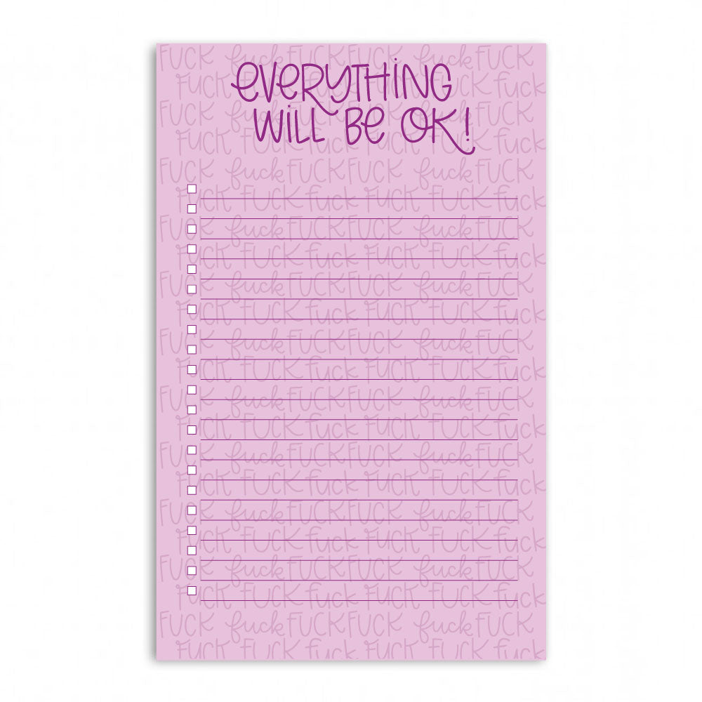 Everything Will Be OK Notepad Colette Paperie Notepad stationery funny humorous cincinnati
