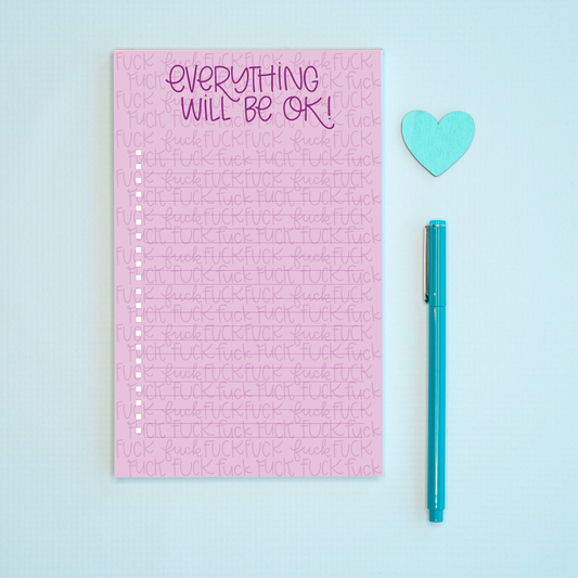Everything Will Be OK Notepad Colette Paperie Notepad stationery funny humorous cincinnati