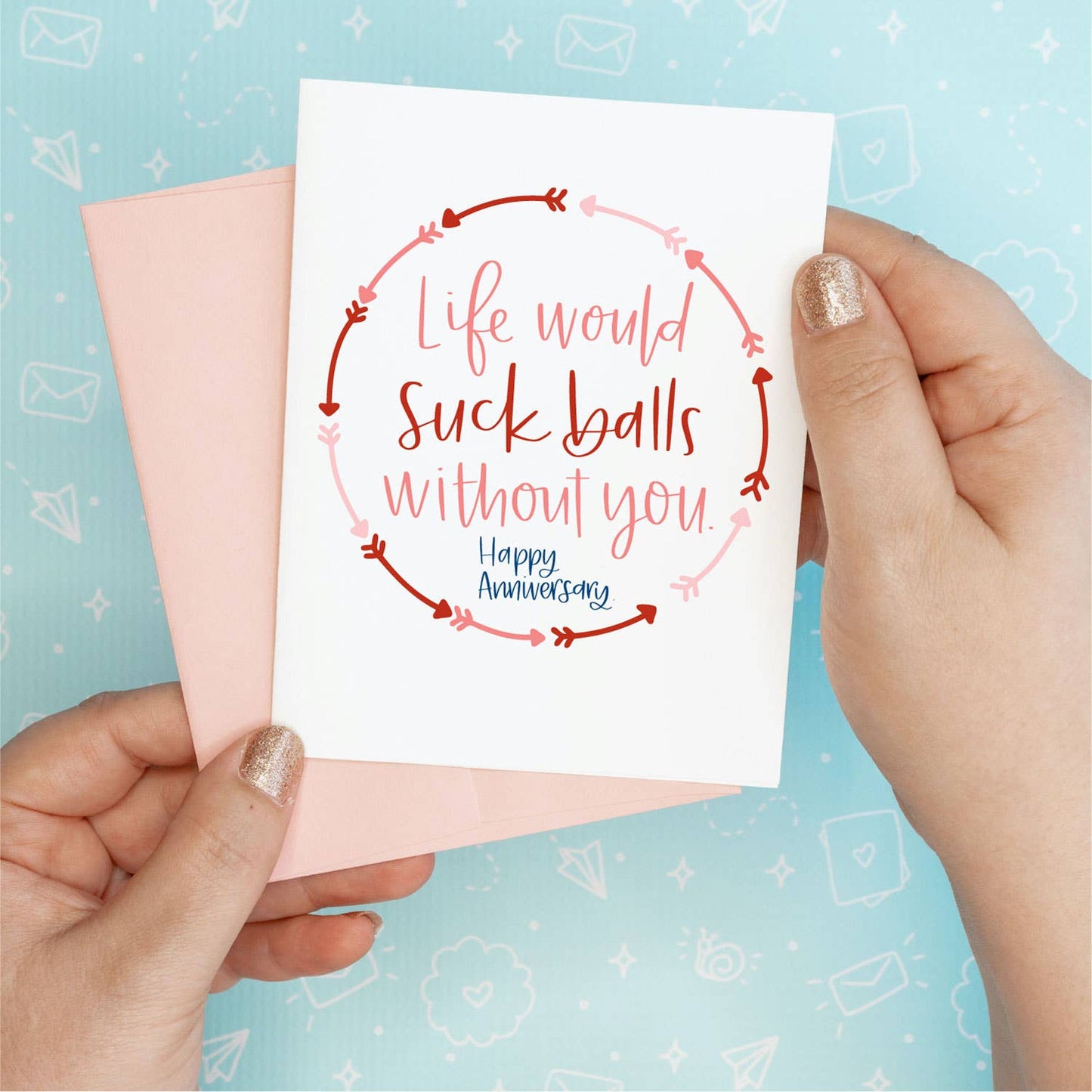 Suck Balls Anniversary Greeting Card