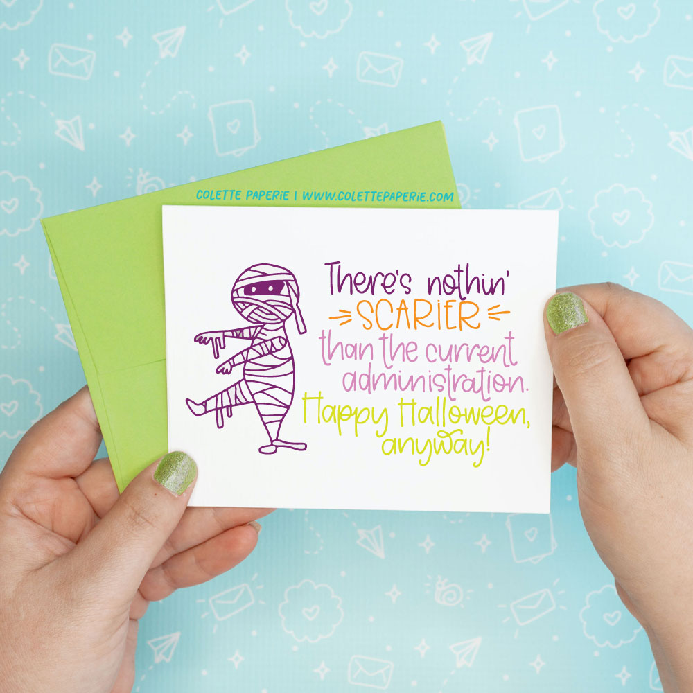 Nothing Scarier Halloween Funny Trump Greeting Card