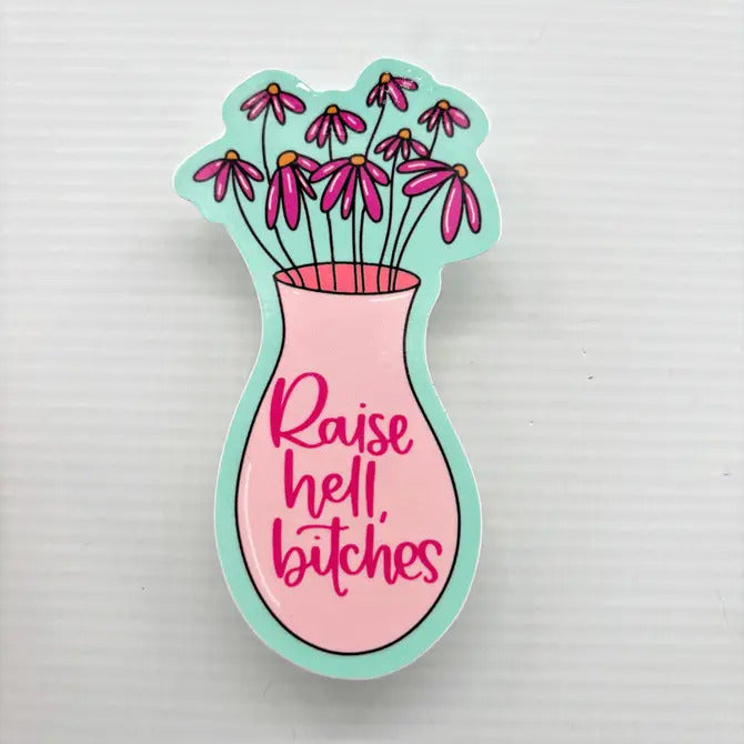 Raise Hell Bitches Funny Vinyl Waterproof Sticker