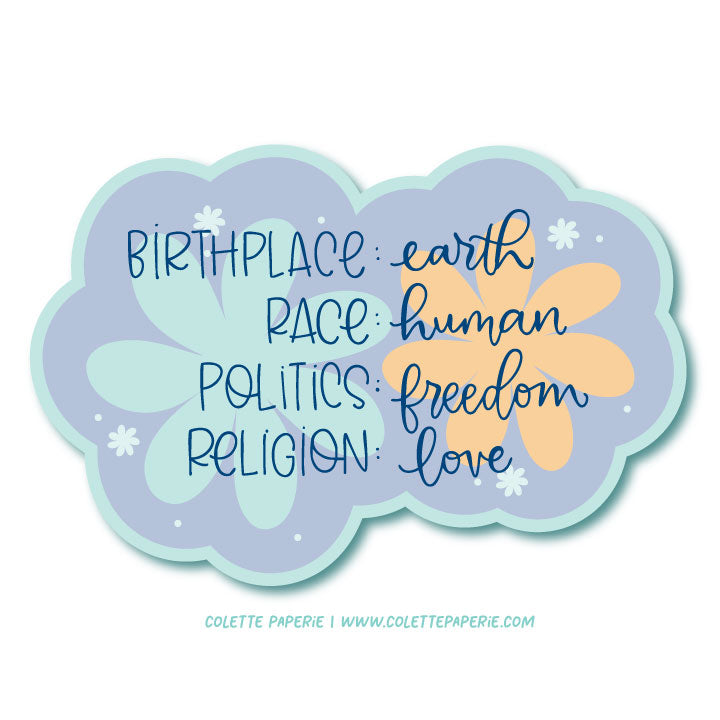 Religion Love Glossy Waterproof Sticker PREORDER