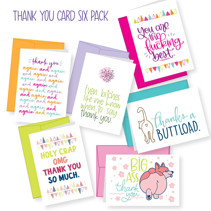 Thank You Card 6-pack