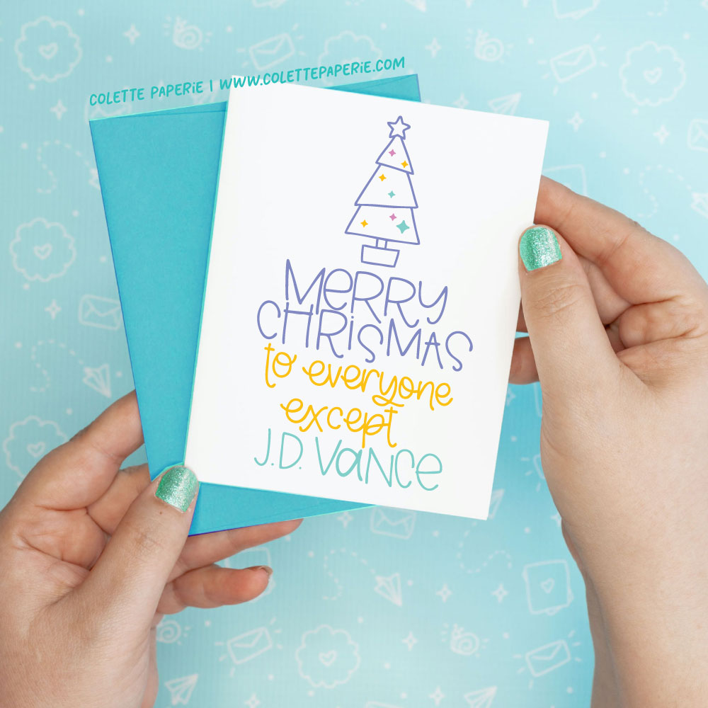 Christmas Holiday Except Vance Funny Card
