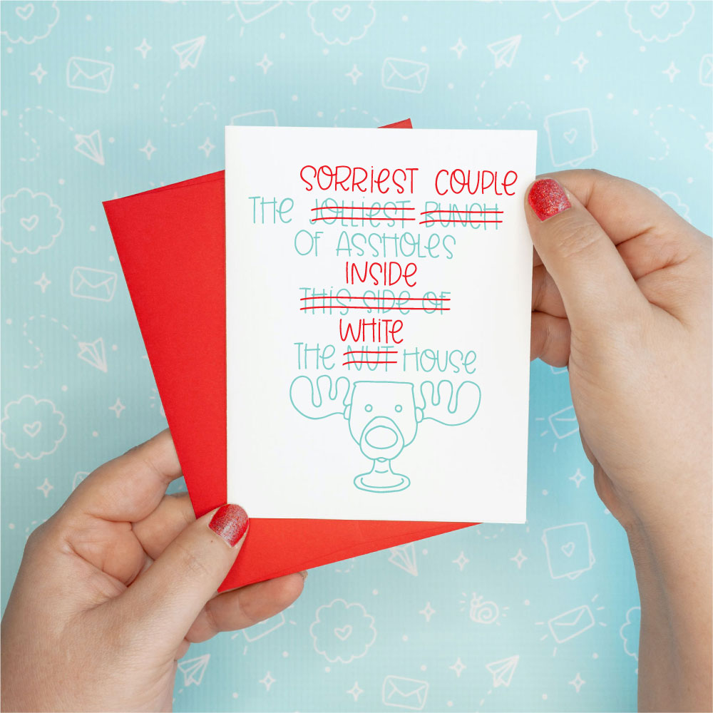Donald Trump - Christmas Holiday Jolliest Assholes Greeting Card