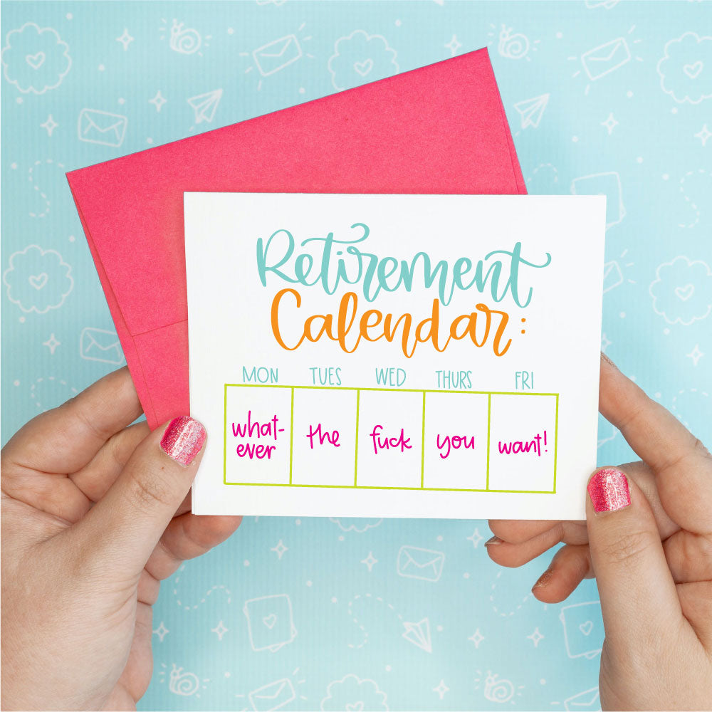 Retirement Calendar Greeting Card