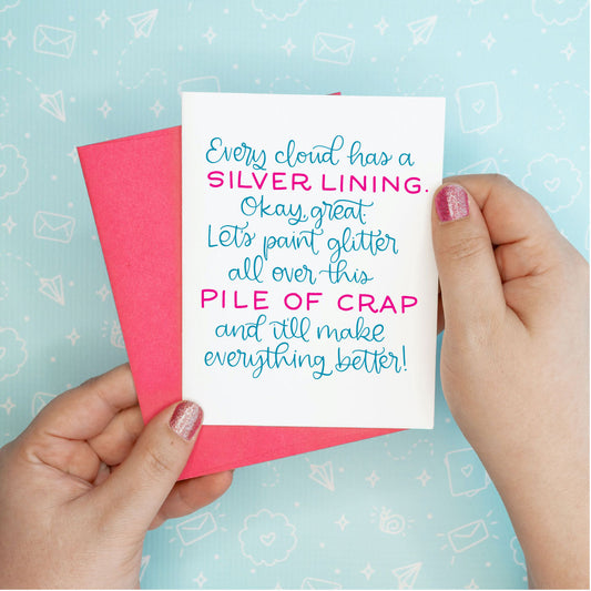 Silver Lining Encouragement Greeting Card