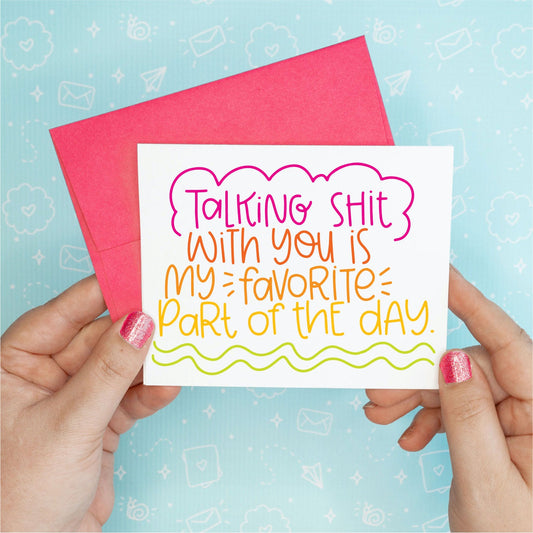 Talking Shit Greeting Card