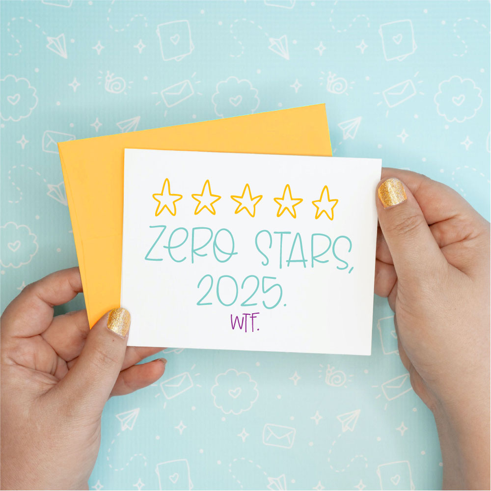 Zero Stars 2025 Funny Greeting Card