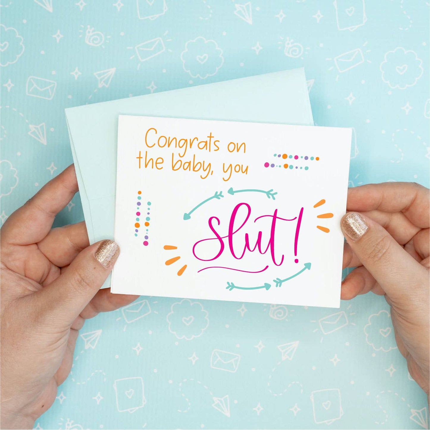 Slut New Baby Greeting Card