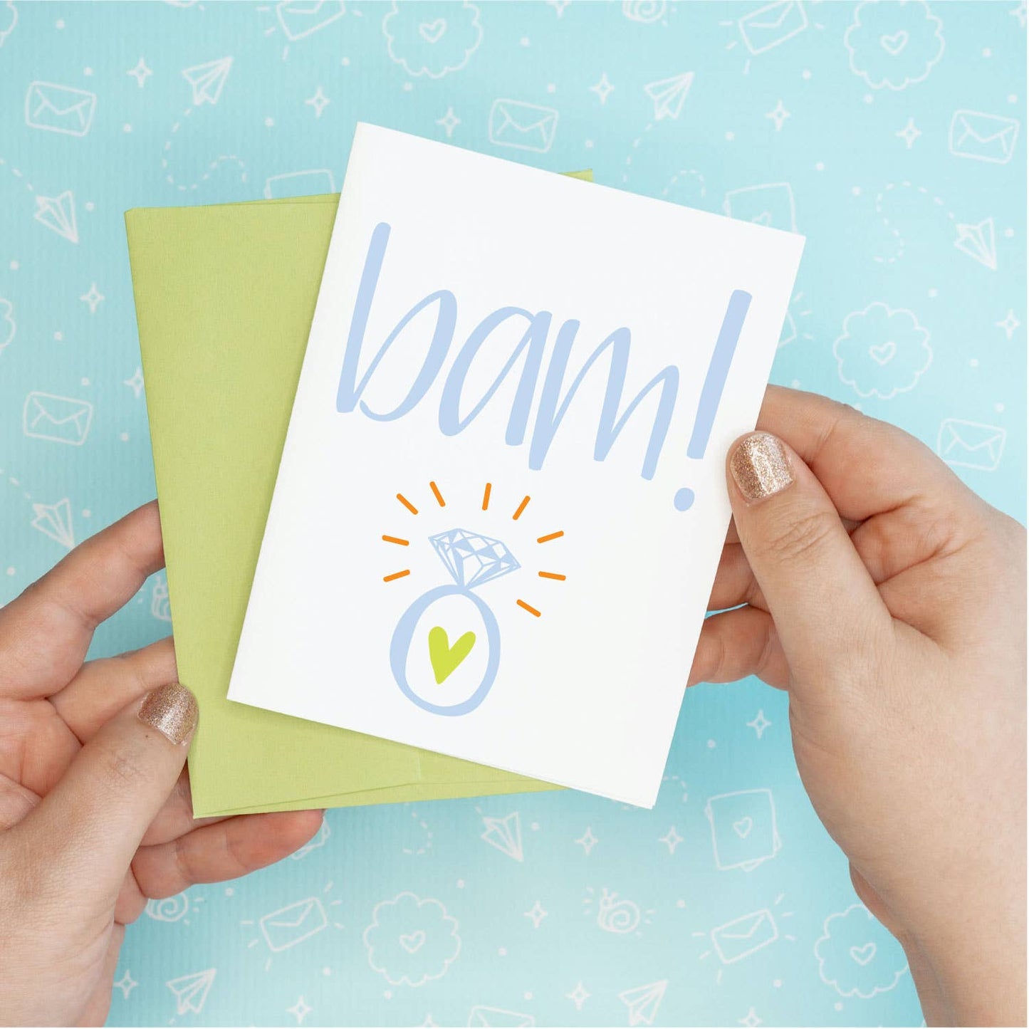 Bam Engagement Greeting Card