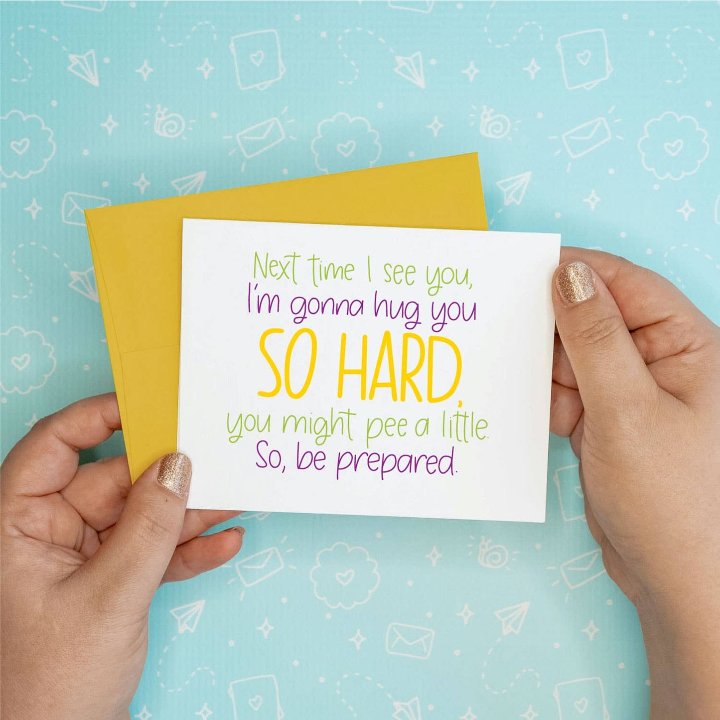 Hug You So Hard Greeting Card