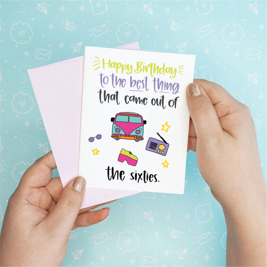 Sixties Birthday Greeting Card