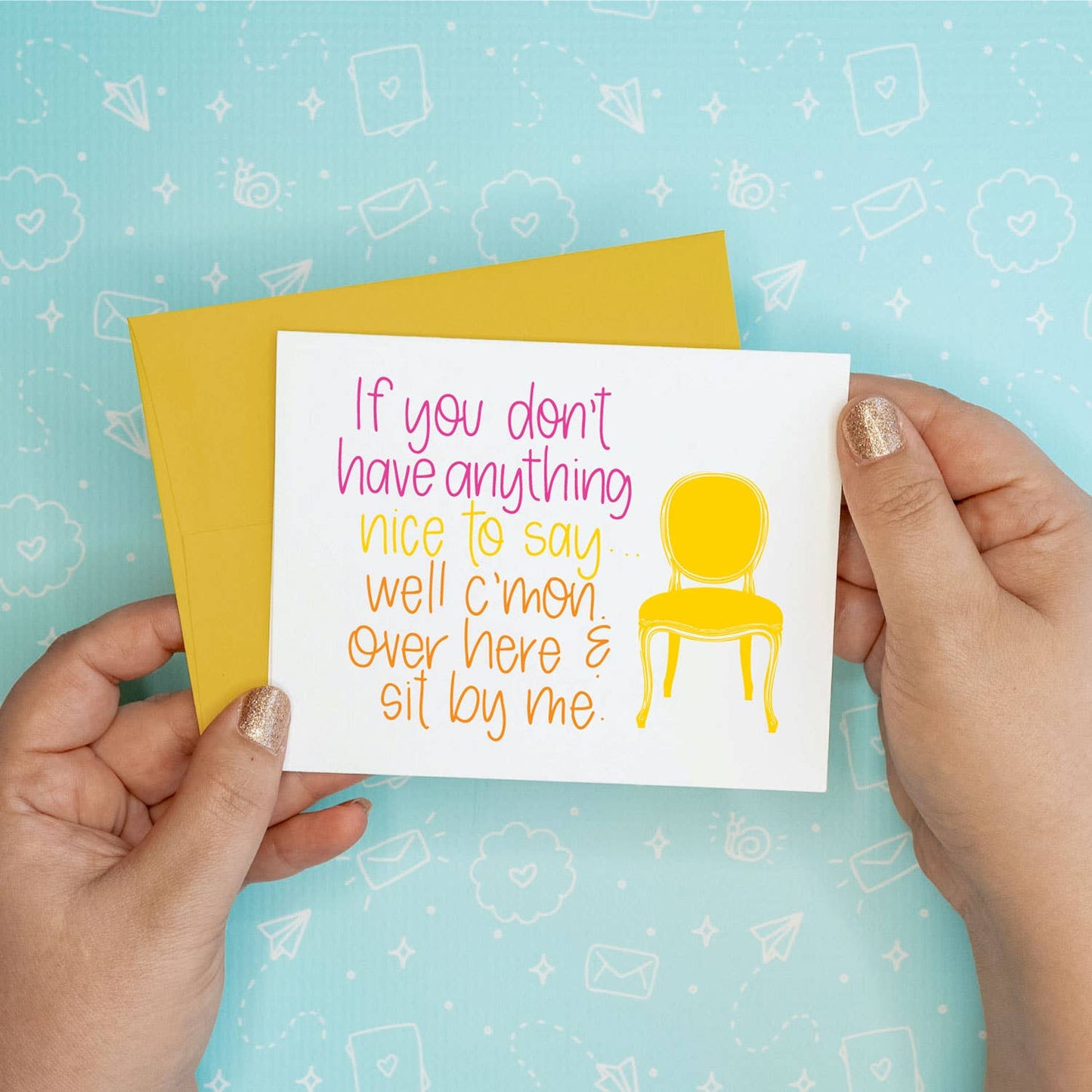 Sit By Me Greeting Card